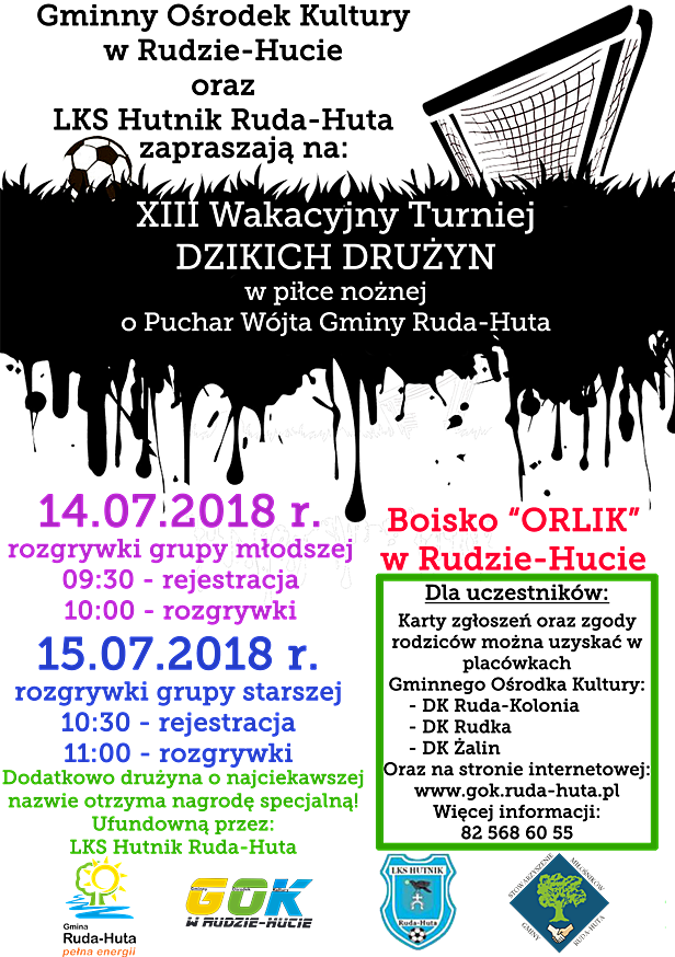 XIII Wakacyjny Turniej Dzikich Drużyn w piłce nożnej o Puchar Wójta Gminy Ruda-Huta