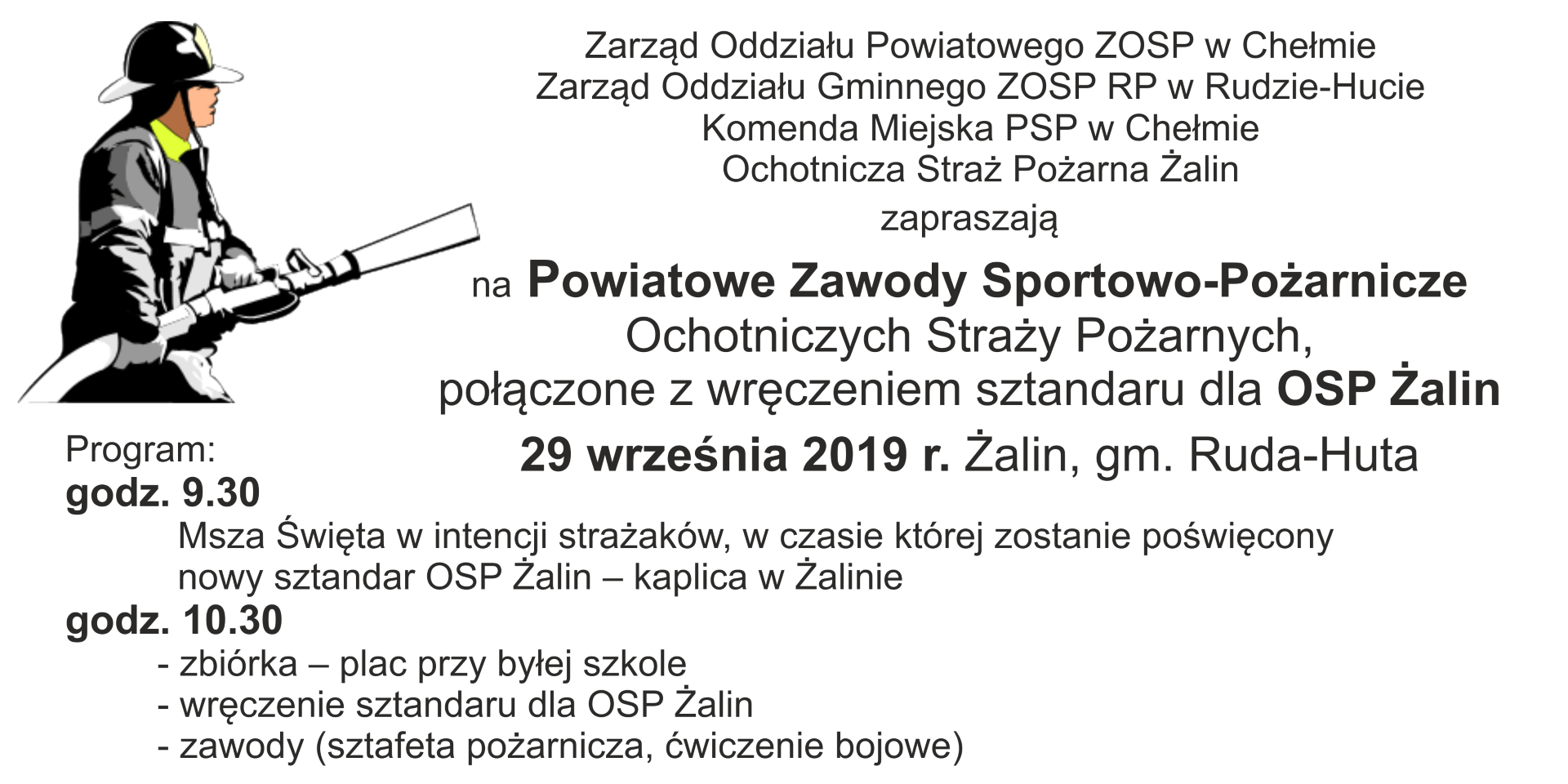 zawody powiatowe osp zalin 2019